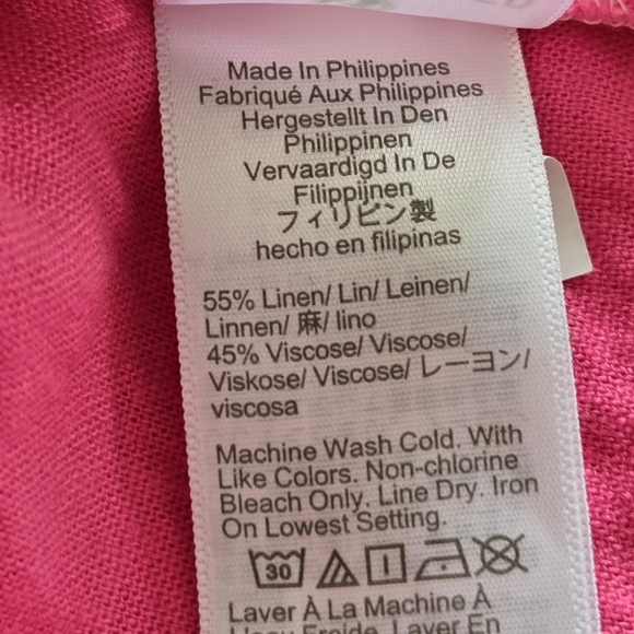 J. Crew Linen Dress Blend Pink Tiered Loose Fit Swing 4 - Picture 10 of 13